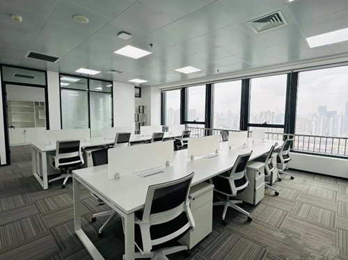 国企楼盘上海写字楼出租，地铁1号线延长路，办公家具全包